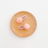 Girl Hair Clip Fur Ball Pair (GHP9242)
